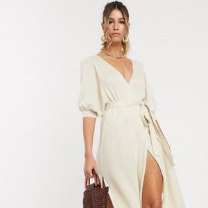 NWT ASOS Ribbed Wrap Dress